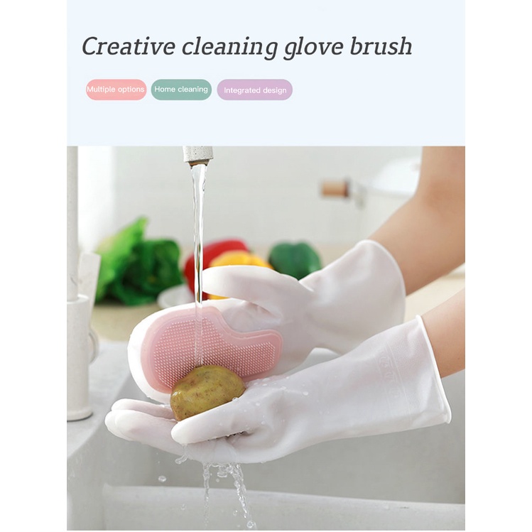 Găng tay bàn chải vệ sinh đa năng sáng tạo toàn diện