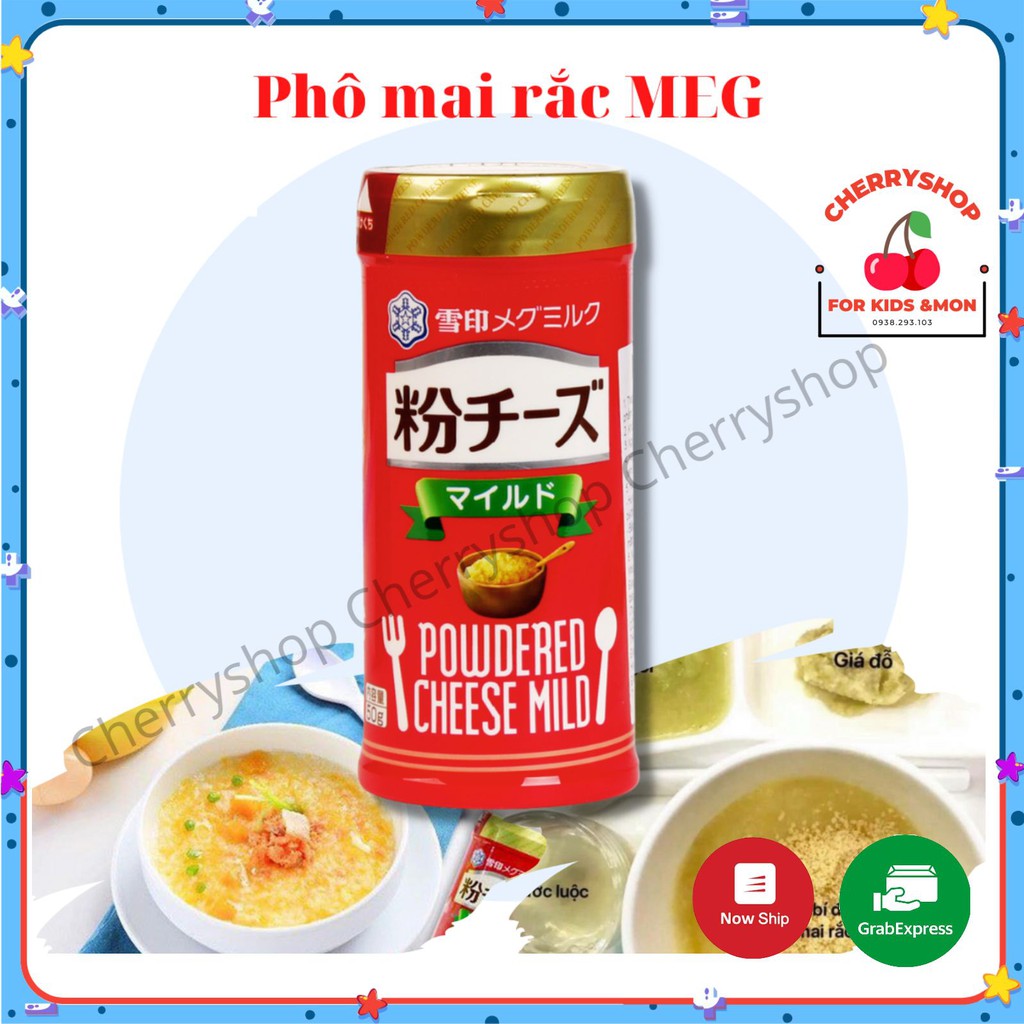 Phô Mai Rắc tách muối rắc Cháo Meg 50g Nhật Bản