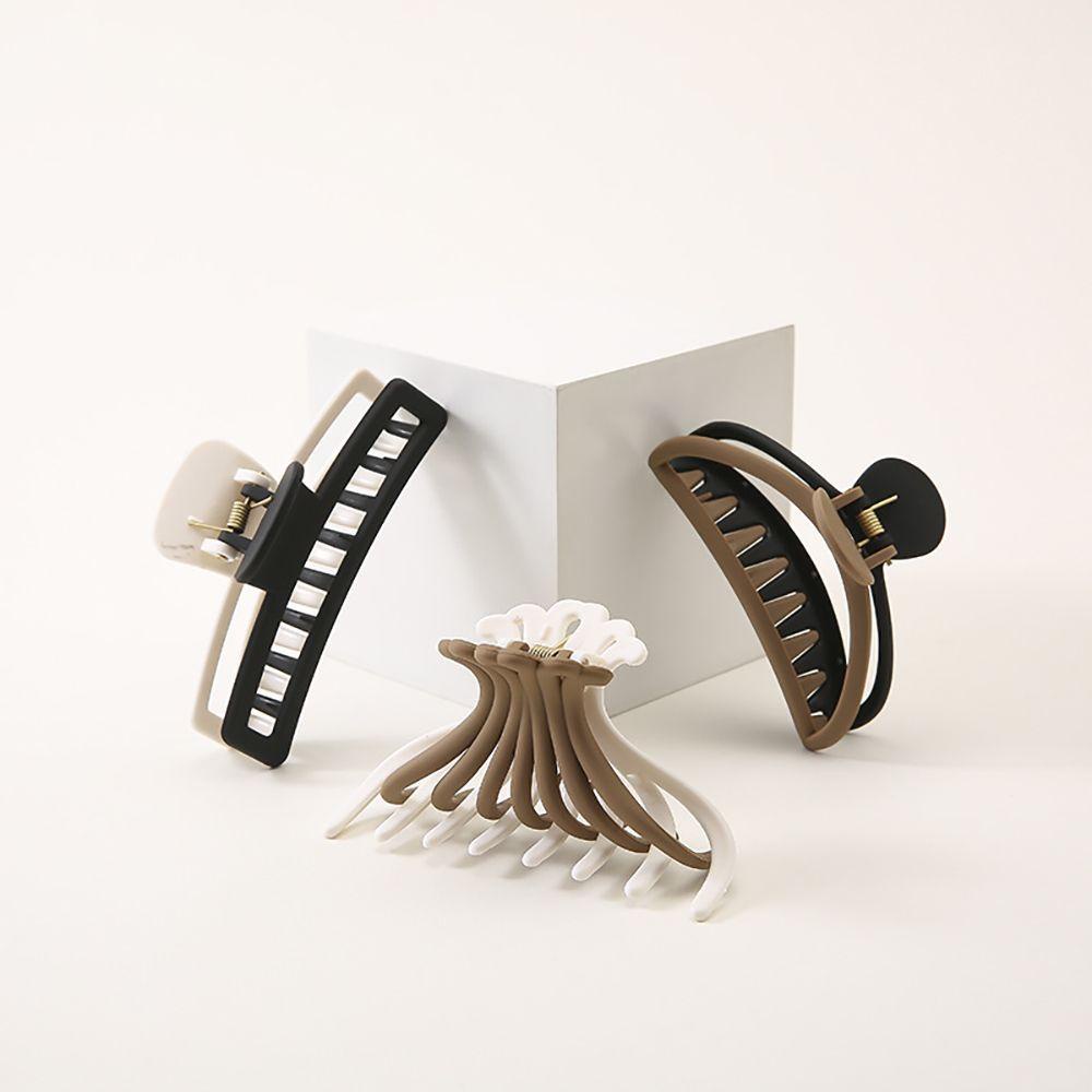 NICKOLAS Kẹp Tóc Hình Chữ M / Cá Mập / Bông Hoa Hai Màu Dễ Thương Cho Nữ