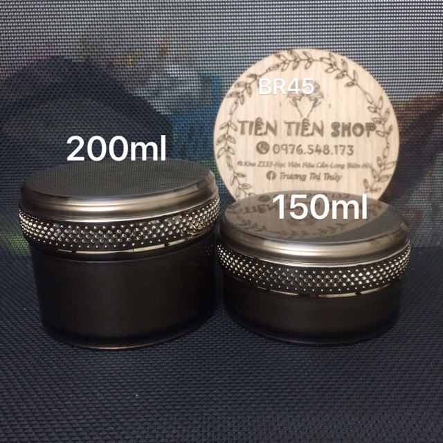 Hũ nâu cao cấp viền bạc 150ml, 200ml