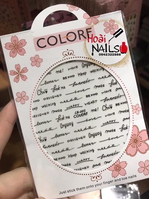 Sticker chữ - Phụ kiện Nail