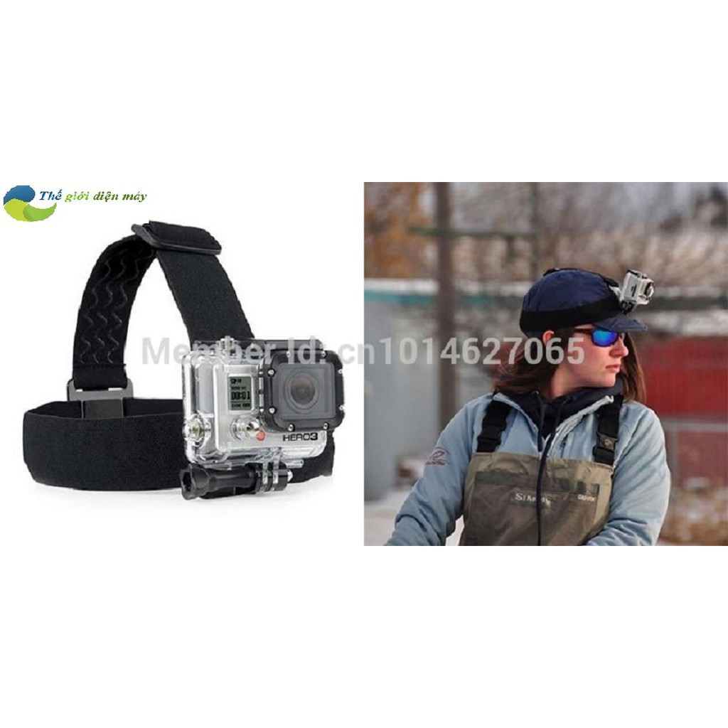 Bộ phụ kiện cho camera hành trình, gậy selfire, dây đeo ngực, dây đeo đầu, túi cho camera thể thao gopro, sjcam,eken