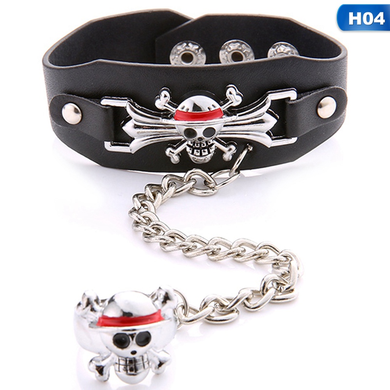 Vòng Tay Da Bện Mặt Kim Loại Khắc Biểu Tượng Naruto Độc Đáo