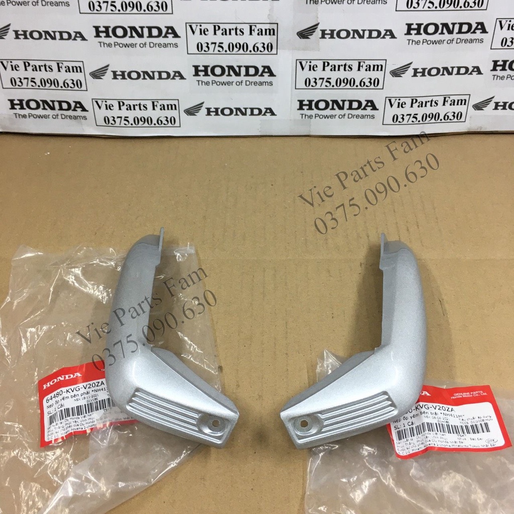 Cặp nẹp ốp mặt nạ AB 110 đời đầu/ Air Blade 2007-2008-2009-2010, hàng din Honda mới 100%