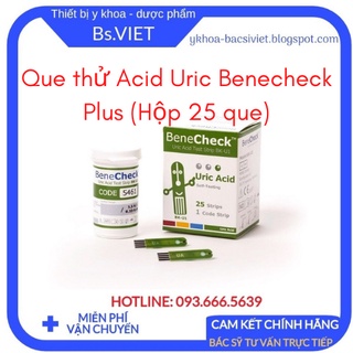 Que thử Acid Uric Benecheck Plus