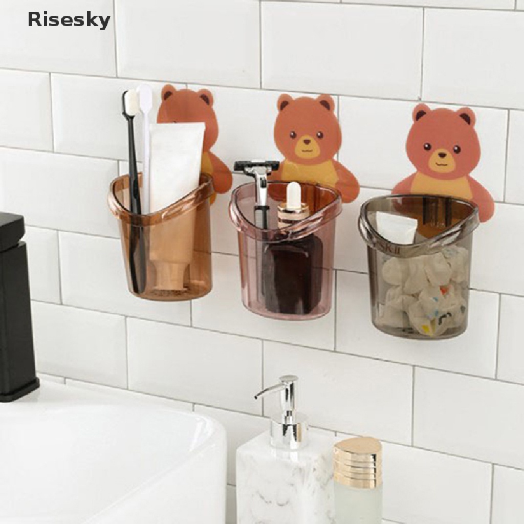 Giá đỡ cốc/ bàn chải đánh răng gắn tường hình gấu teddy mới