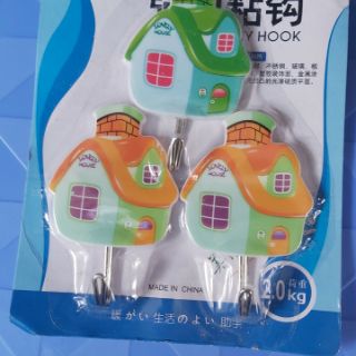 Vỉ 4 móc dán tường, vỉ 3 móc