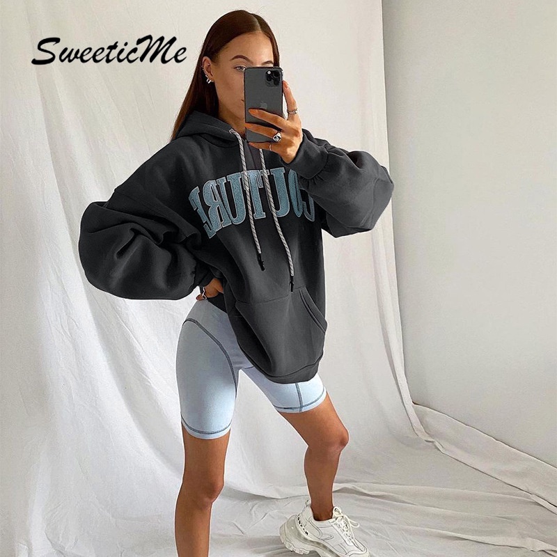 Áo sweater dài tay in họa tiết chữ thời trang 2021 trẻ trung thời trang cho nữ | BigBuy360 - bigbuy360.vn