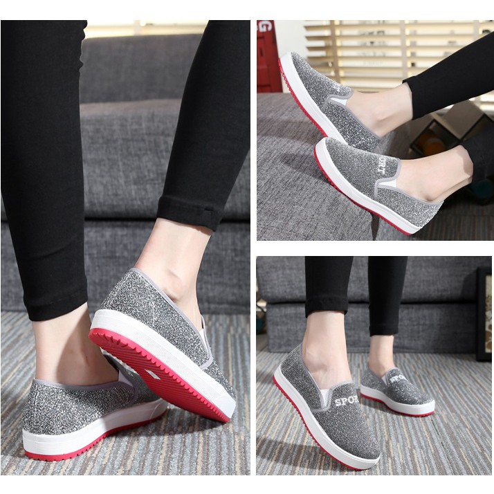 Slip on ánh nhũ nổi bật | BigBuy360 - bigbuy360.vn