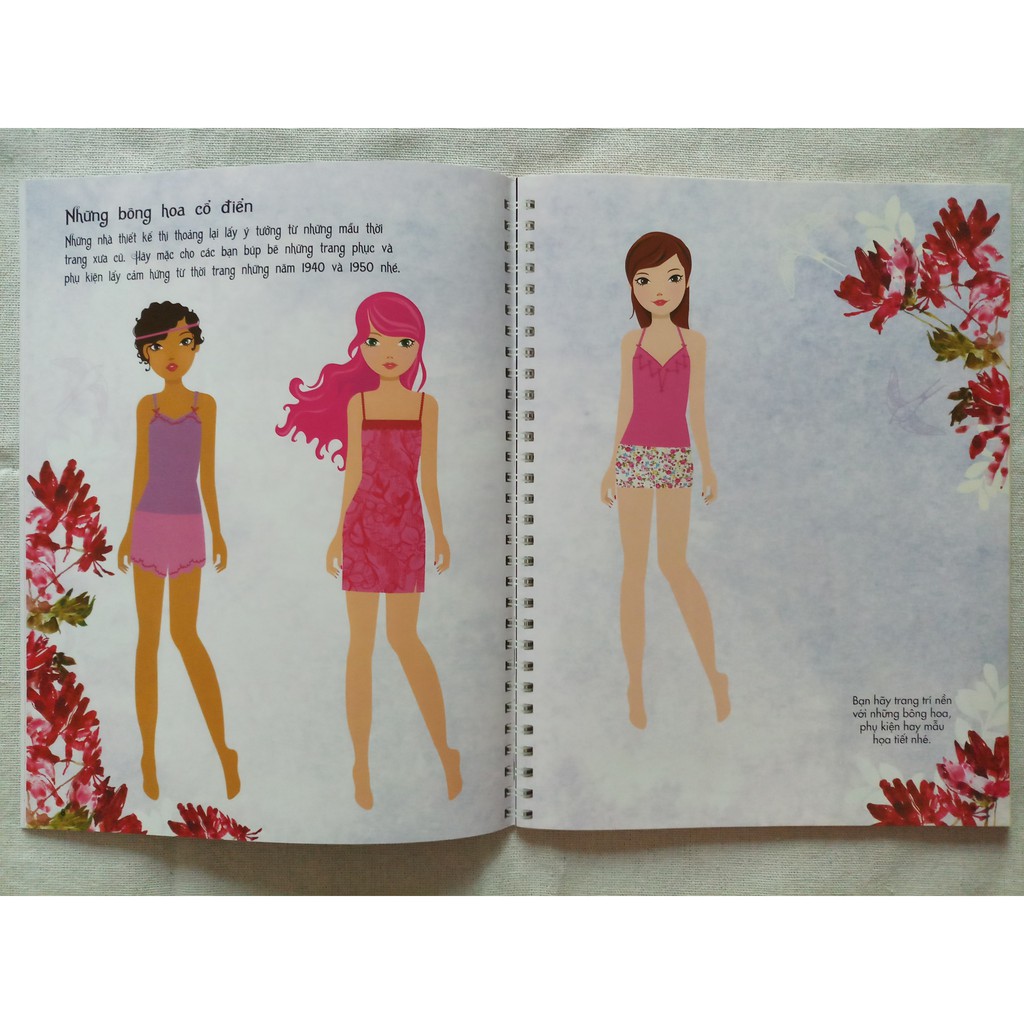 Sách - Dán Hình Sáng Tạo Trang Phục Búp Bê 69N - Bộ Sưu Tập Mùa Xuân | BigBuy360 - bigbuy360.vn