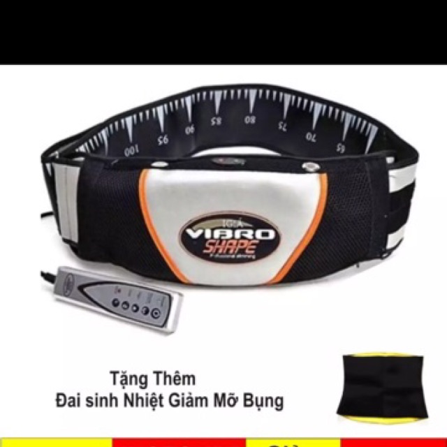 Đai massage nóng và rung vibro shape giảm mỡ bụng + đai sinh nhiệt giảm mỡ bụng + kem dưỡng da và sữa rửa mặt trắnghong