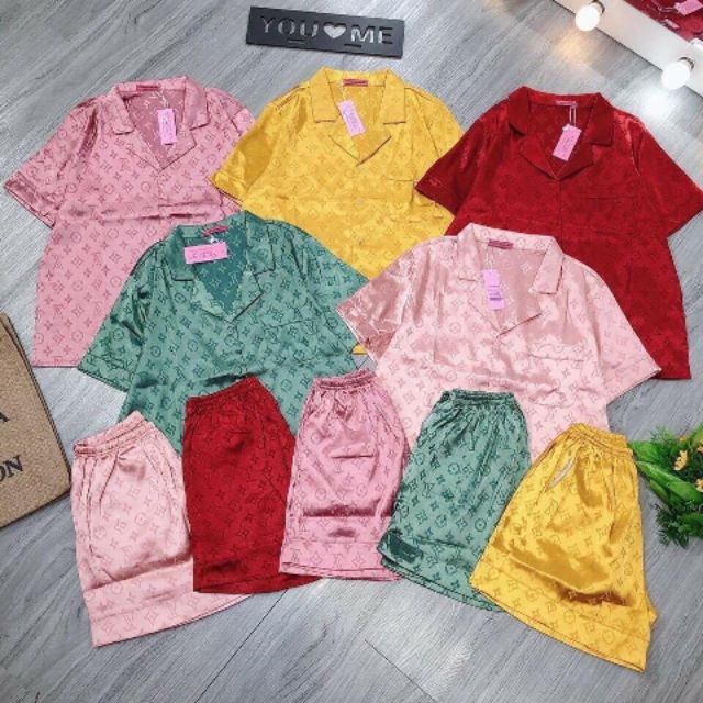 Bộ ngủ lụa gấm mặc nhà