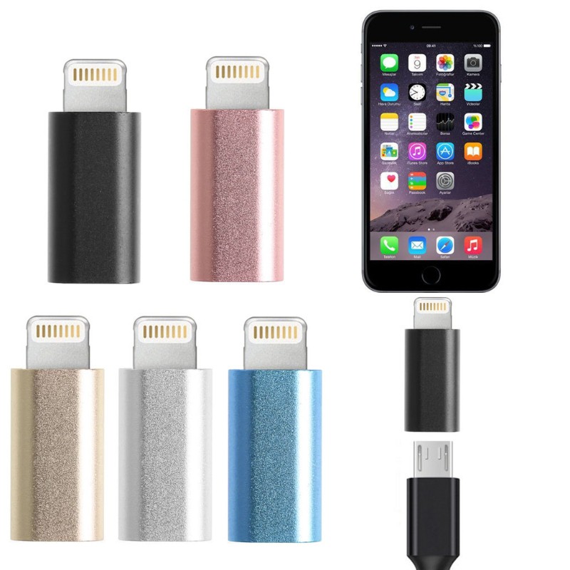 Đầu chuyển đổi cổng cắm Micro USB sang giắc cắm Lightning 8-Pin cho iPhone 5 6 7 8 X