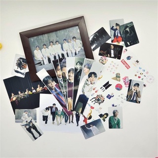 Hộp quà tặng đặc biệt bts ( áo thành viên bts+ mũ lưỡi chai bts + khung ảnh a6 + 3 bộ lomo card bts + 2 huy hiệu bts)
