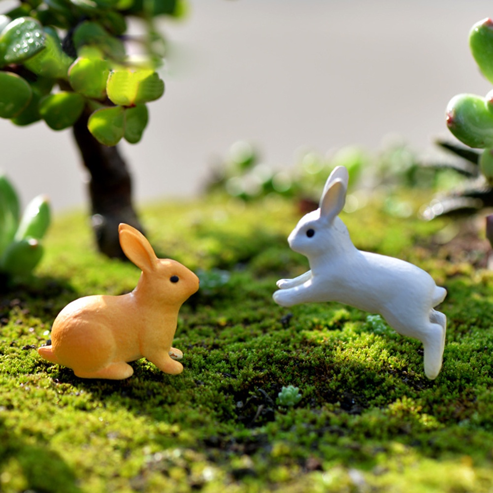 【SPP】Lovely Rabbit Miniature Landscape DIY Garden Decor Crafts Dollhouse Ornament