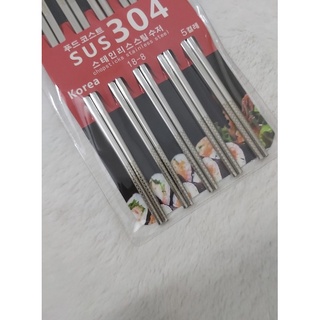 Set 5 Đôi Đũa Inox SUS304 Hàn Quốc