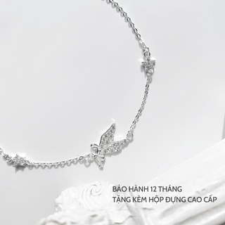 Vòng tay nữ bạc 925 Miuu Silver, lắc tay thiên thần và ngôi sao