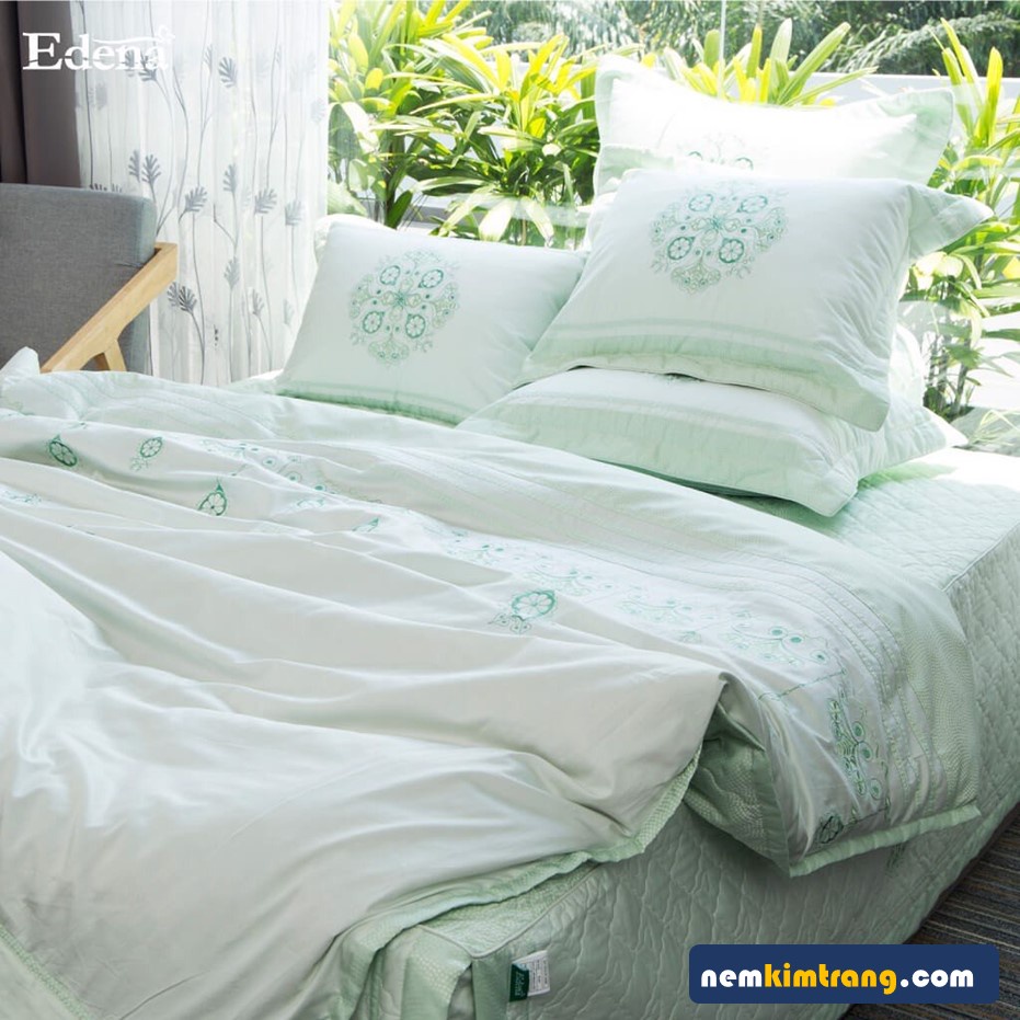 Ga  Nệm Coton Đặc Biệt Edena Mẫu 526 - CHÍNH HÃNG, CAO CẤP