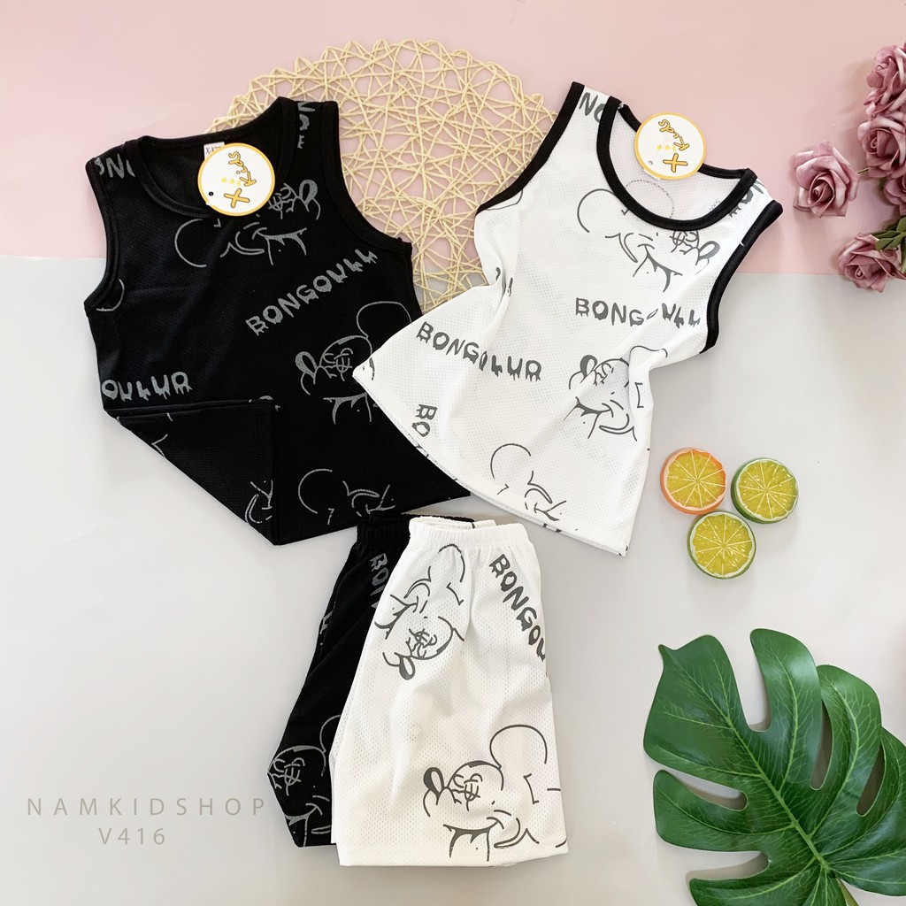 Bộ Ba Lỗ Micky Chất Cotton Lưới Cực Đẹp Cho Bé Unchi Store (V416)