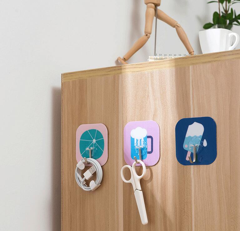 1 Móc Treo Đồ Dán Tường Đa Năng Hình Hoạt Hình