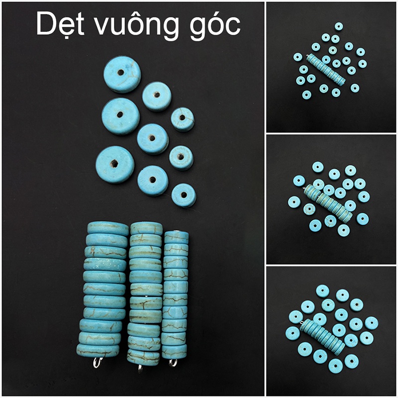 5 mảnh đệm tròn vân pháp lam nguyên liệu làm trâm làm trang sức cổ trang cosplay cổ phục việt phục