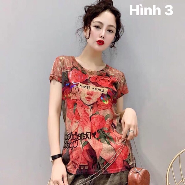 [HÀNG ORDER] Áo thun nữ hoạ tiết in 3D hai mặt cực phong cách  hàng nhập QC cao cấp kèm ảnh thật minh hoạ | BigBuy360 - bigbuy360.vn
