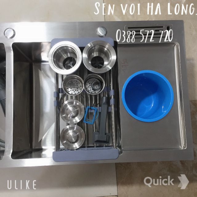 CHẬU RỬA BÁT 3 HỐ KOREA (XẢ KHO) INOX304