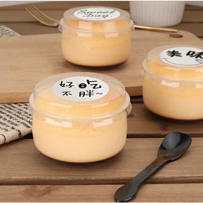 Cup Pudding, Cốc Pudding Béo Lùn Nướng Trực Tiếp