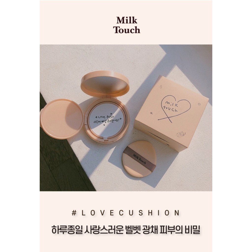 Phấn nước MILK TOUCH Long Lasting Velvet Glow Cushion