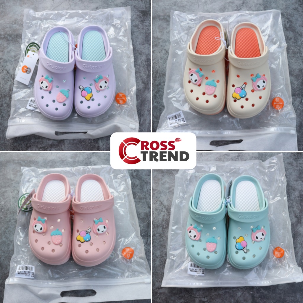 Dép cross, Dép crocs nữ Y Tá đẹp hãng Heyun quai ngang 100% nhựa Eva siêu êm chân tặng 8 sticker jibbit CROSS TREND