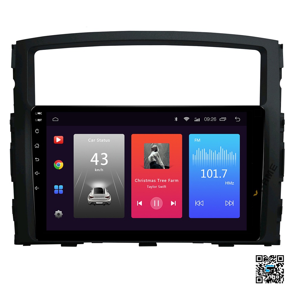 Màn Hình Android 9 inch Cho (Xe Chở Tiền) PAJERO 2005-2008 - Đầu DVD Android Kèm Mặt Dưỡng Giắc Zin Cho MITSUBISHI PAJER