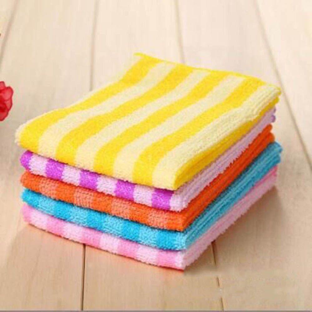 Bộ 5 Khăn Lau Chén Dĩa Nhiều Màu Sắc Bằng Sợi Microfiber
