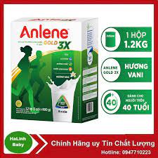 SỮA ANLENE GOLD TRÊN 40T VANI HỘP GIẤY 1,2KG