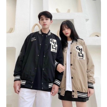 Áo Khoác Dù Bomber Nam Nữ in Số 5 Kèm Chữ CHILLCLUB .VN 2021 Hot Trend - Shop3nunisex