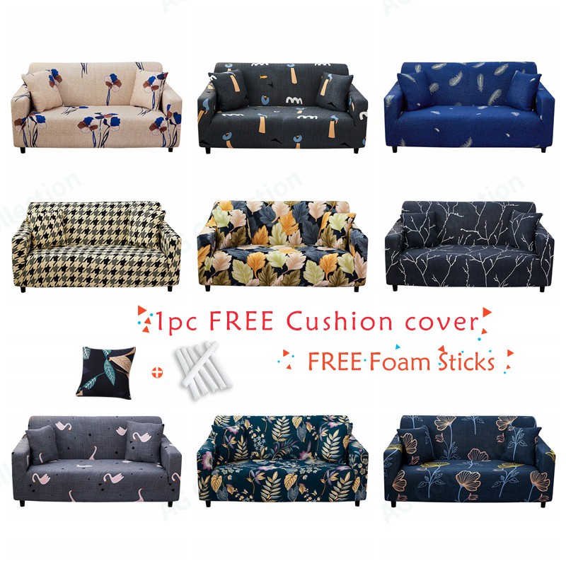 Vỏ bọc bảo vệ ghế sofa họa tiết lông vũ 1/2/3/4