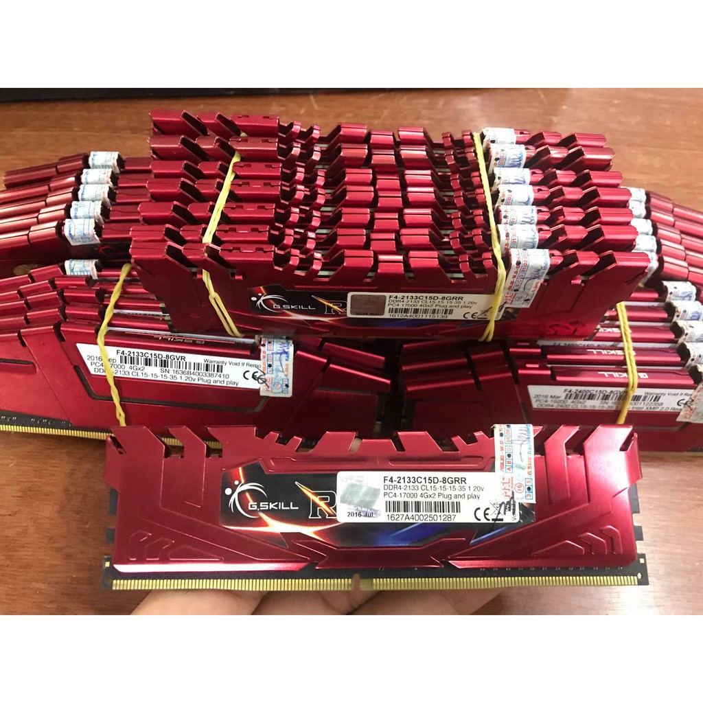 Ram DDR4/2400 4G gskill và adata tản thép đỏ đẹp xịn sò 95