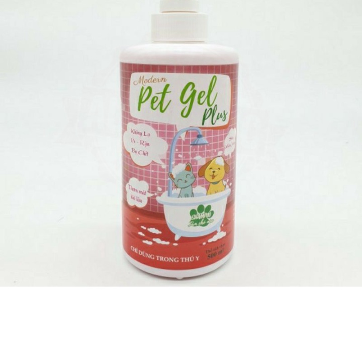 Sữa tắm trị ve rận pet gel plus cho chó mèo 500ml