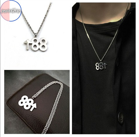 Dây chuyền mặt hình 88 cá tính phong cách Hàn Quốc