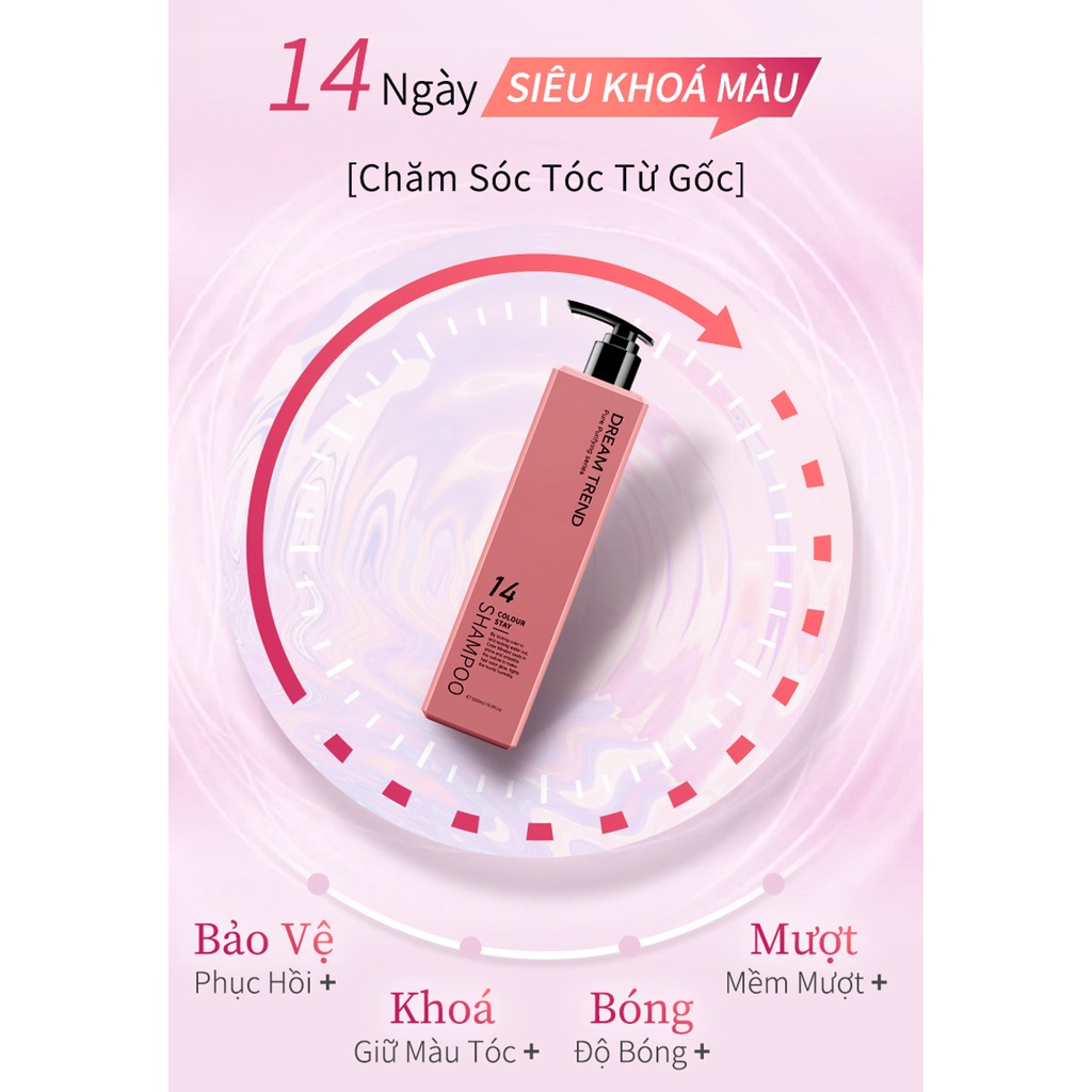 [HỒNG Thơm nhất trong 3 màu] Dầu gội giữ màu tóc nhuộm Dream Trend colour stay shampoo