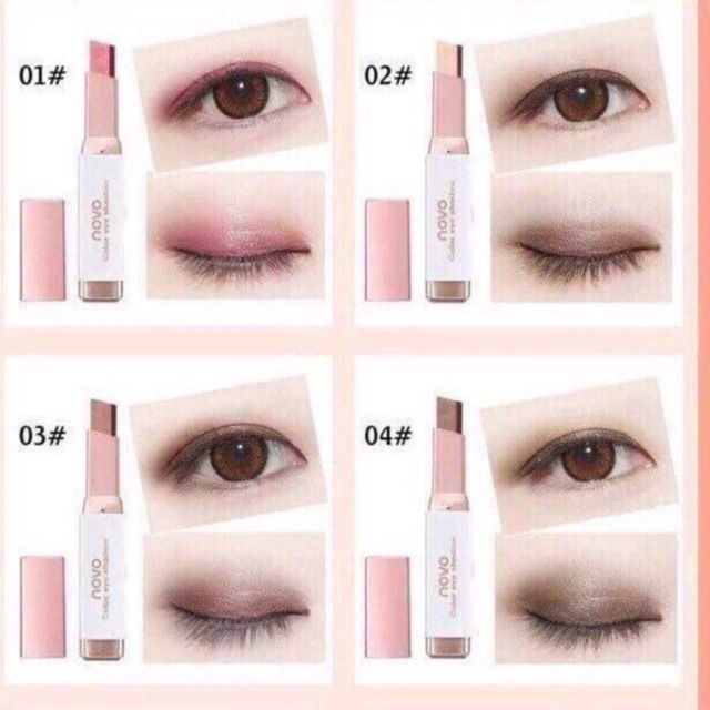 Phấn mắt 2 màu novo