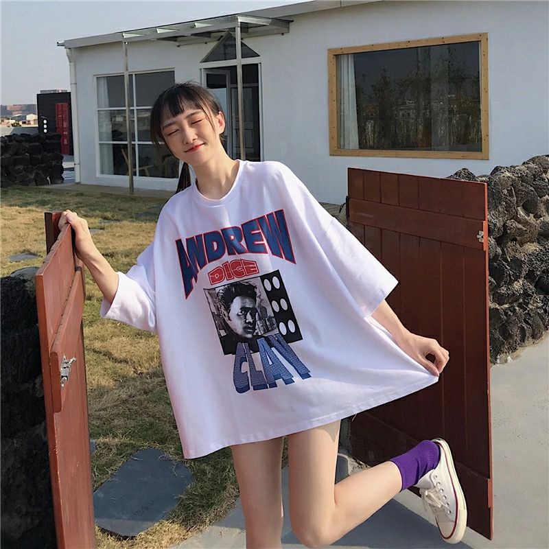 Áo Thun Tay Lỡ Ống Rộng Form Rộng Unisex Ulzzang Trẻ Trung
