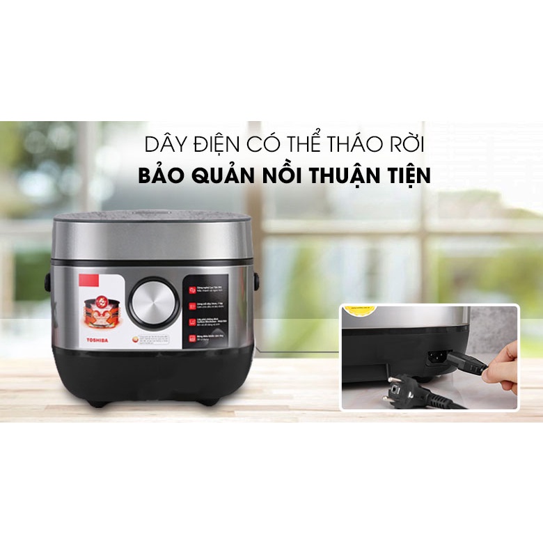 Nồi cơm điện cao tần Toshiba RC-18IP1PV - Hàng chính hãng