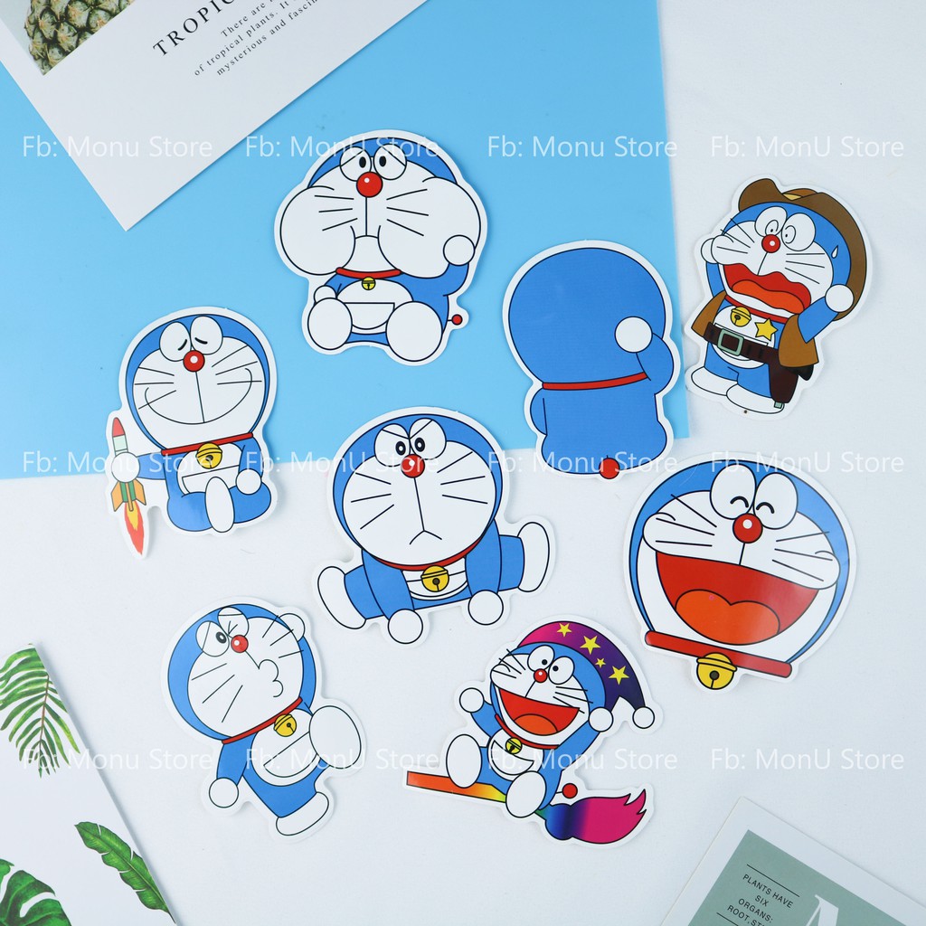 Hình dán sticker chống nước hoạt hình DORAEMON dễ thương cute (bán lẻ 1 hình, kích thước 4 - 6cm)