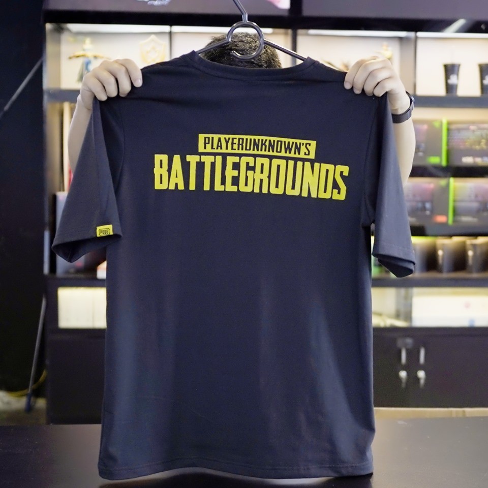 Áo thun Unisex nhãn PlayerUnknown's Battleground chính hãng, logo thêu
