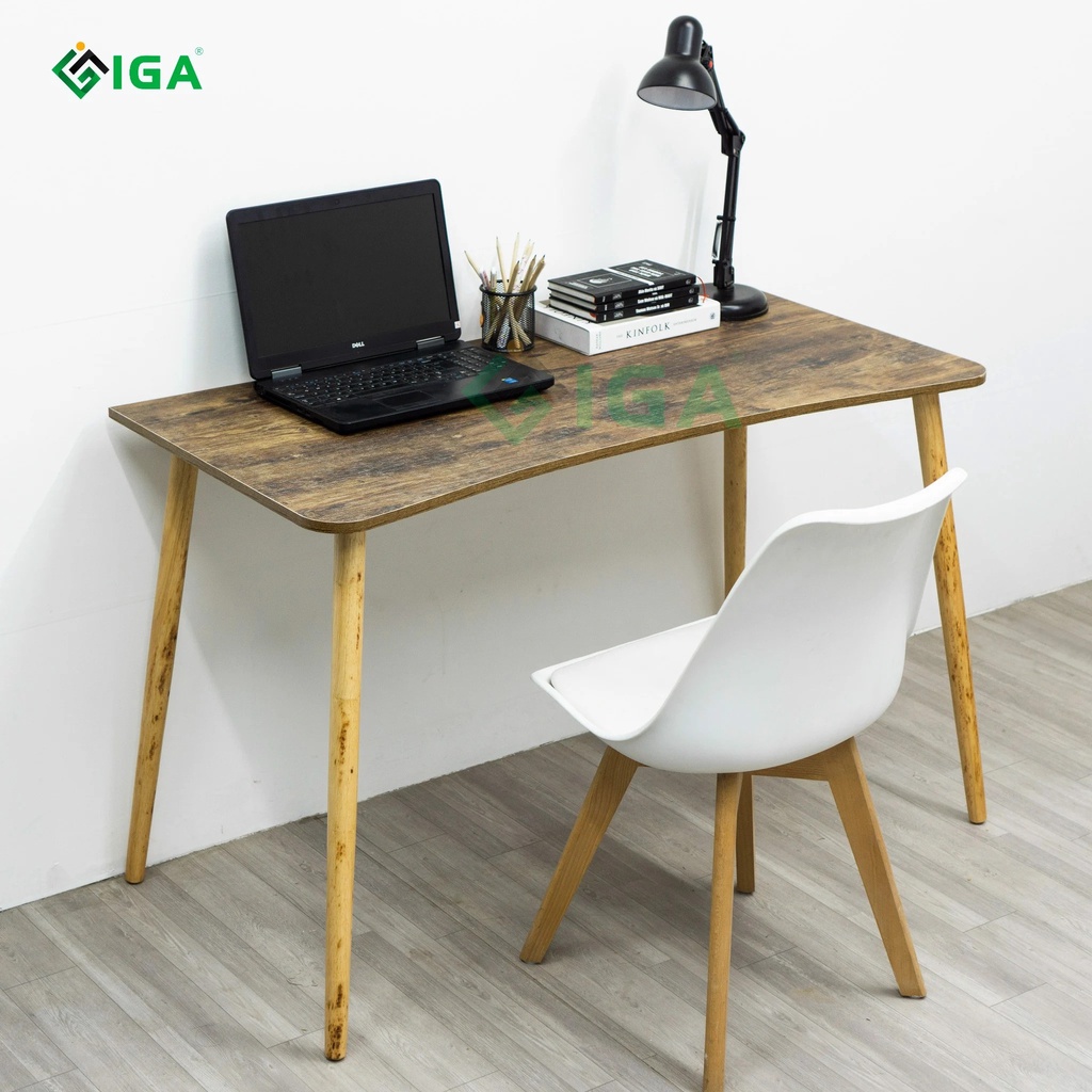 [HỎA TỐC]Bàn làm việc, bàn học màu gỗ cháy chính hãng IGA.GP86.08