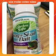 Bả Diệt Sên nhớt Mỹ Slug &amp; Snail Bait Garden Safe dạng hạt an toàn, hiệu quả lọ 100gram