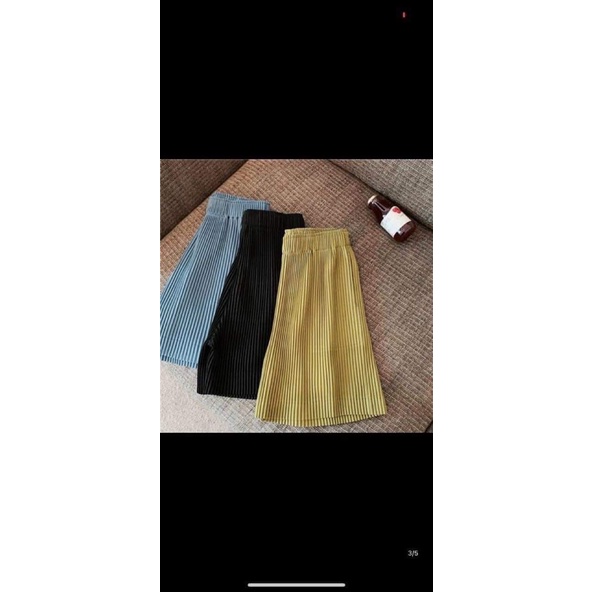 Quần đùi nữ suông tăm quần sooc ống rộng short thun tăm nhiều màu chất mát-Minxy shop