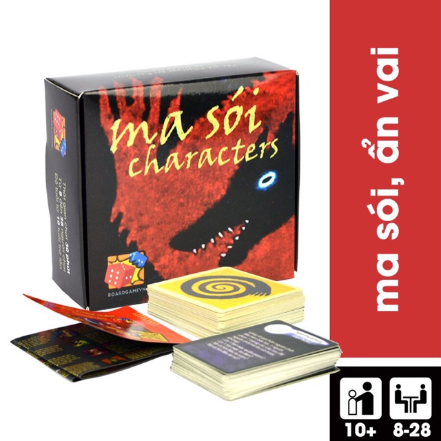 Board Game Bài Ma Sói Characters Cơ Bản Việt Hoá