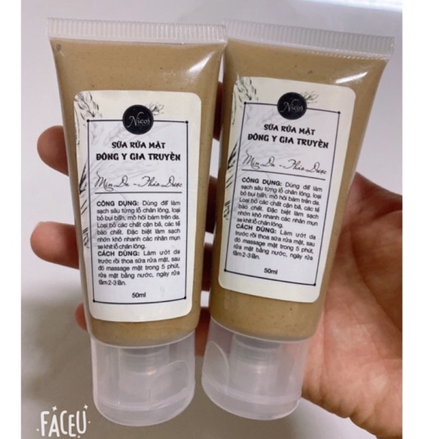 SỮA RỬA MẶT ĐÔNG Y GIA TRUyềN 50 ml CỨU TINH CHo CÁC Bạn NAm & Nữ đánh bay mụn và Dưỡng da lành tính 100% thiên nhiên