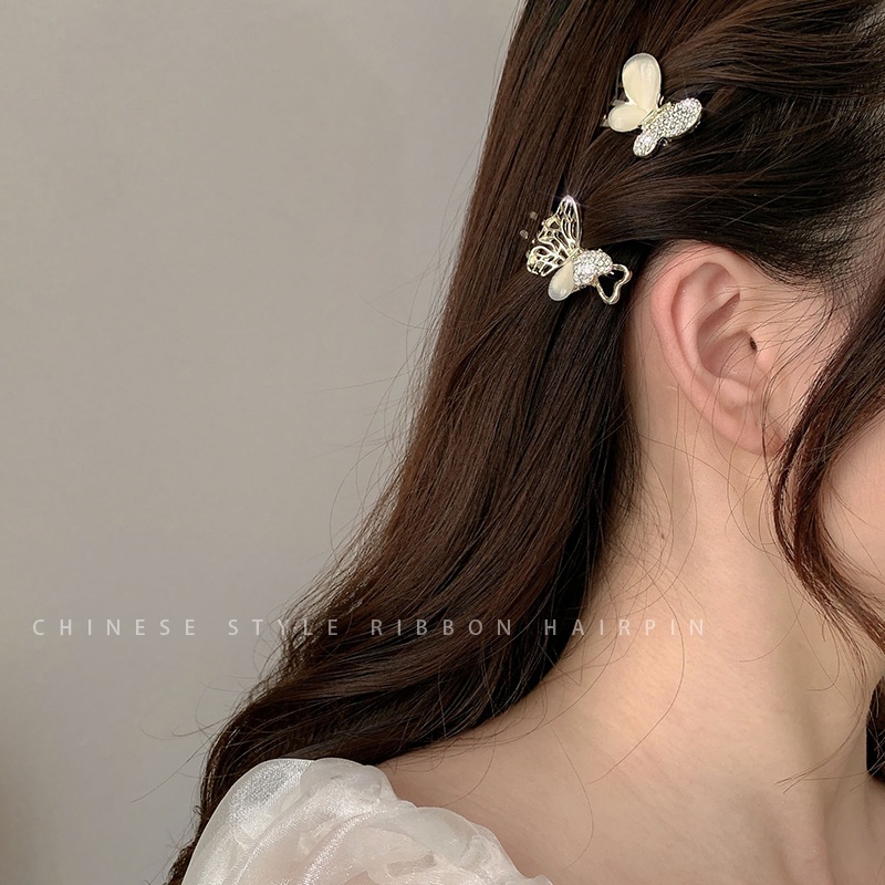 Kẹp Tóc Hình Bướm Đính Đá Phong Cách Hàn Quốc